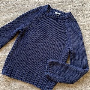 J.Crew open knit dark navy sweater